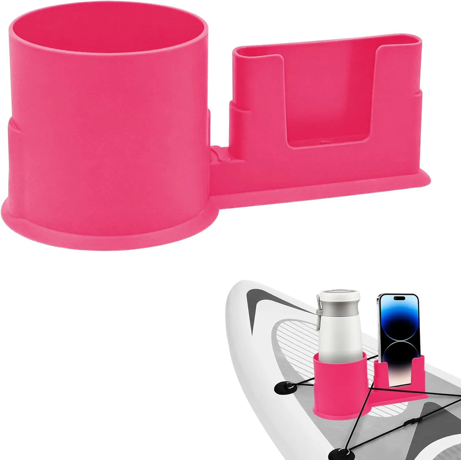 2 in 1Paddle Board Cup Holder,Stand up Paddleboard Cup Holder,Paddle Board Accessories for Storing Mobile Phones, Water Cups, Fishing Tools
