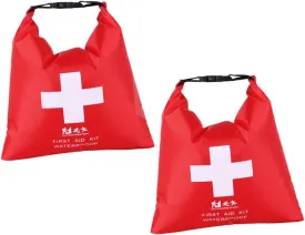 2Pcs First Aid Bag Floating Storage Pack Sack for Swimming Kayaking Rafting Outdoor Activities Material for Storage of Essentials