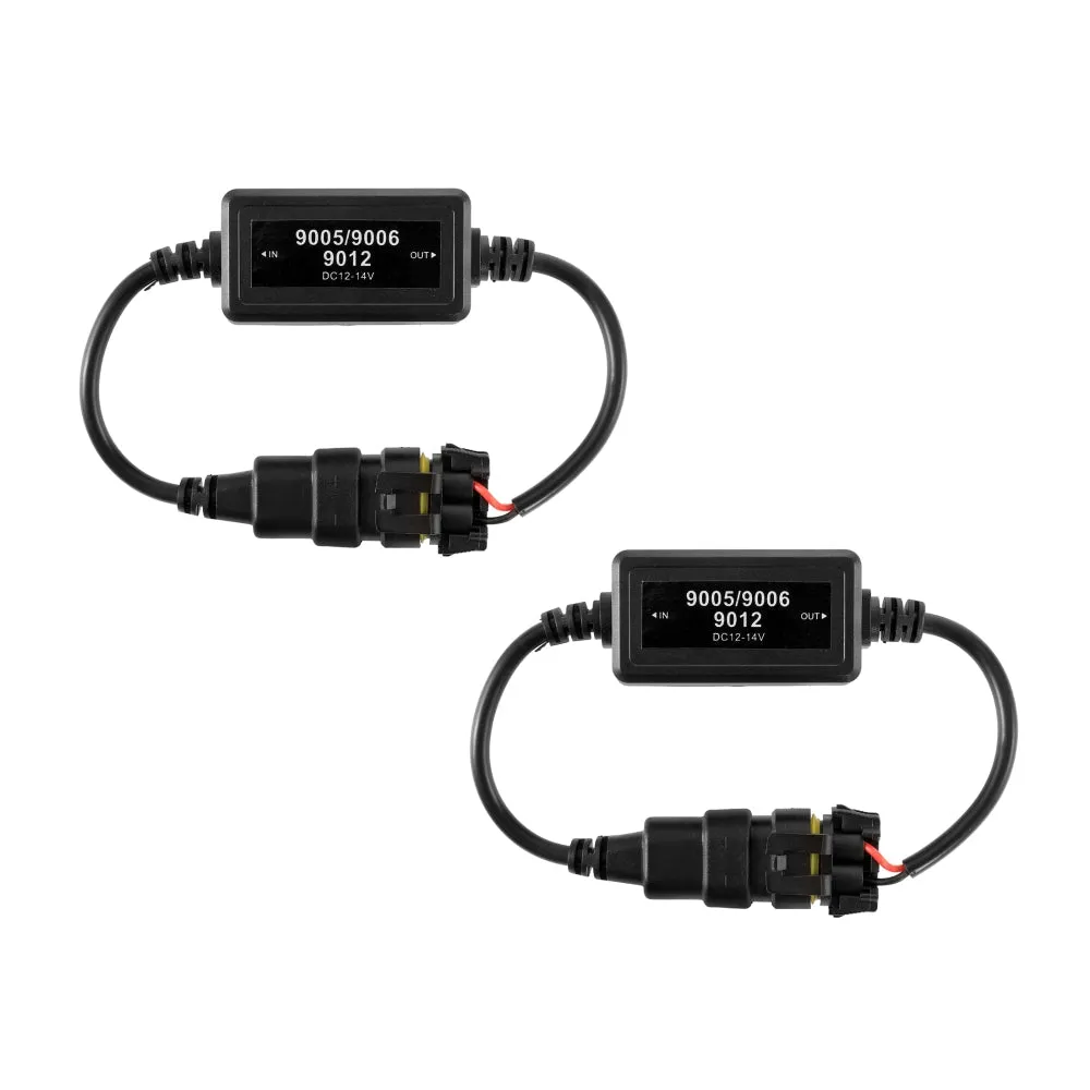 9006/HB4 C10-Model Enhanced LED Headlight Bulbs Canbus Decoder Anti-flicker Hyper Flash No Warning Harness Resistor Conversion Kit 2pcs/set
