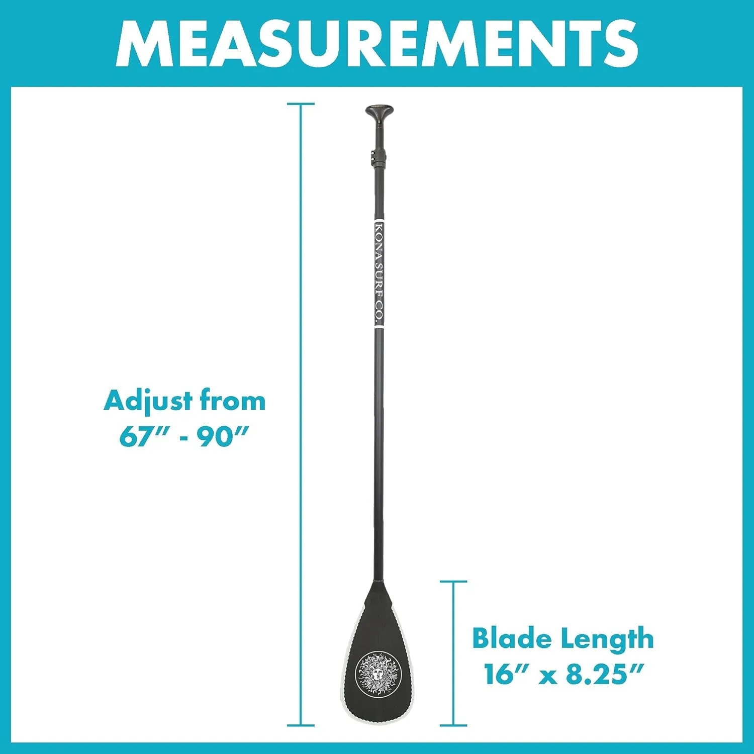 Fiberglass and Plastic 2-Piece Adjustable SUP Paddle