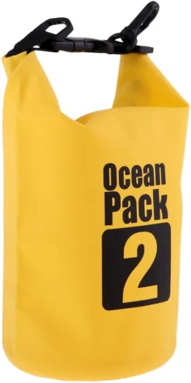 Heavy Duty 2L Waterproof Dry Bag Roll Top Sack Kayak Canoeing Rafting Swimming Surfing Sailing Drifting Fishing Yellow
