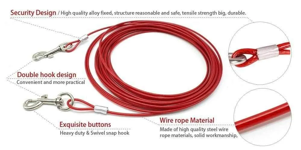 Heavy Duty Tie Out Cable 5 Meters