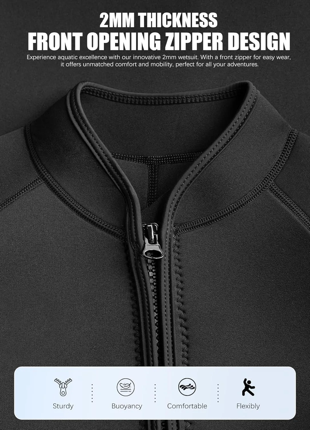 Hevto Men Wetsuit Shorty 2mm Neoprene Short Wet Suit for Surfing Diving Swimming Snorkeling Paddle Boarding