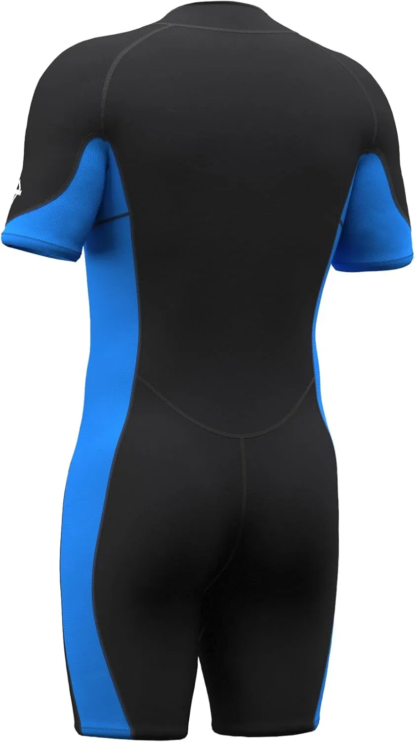 Hevto Men Wetsuit Shorty 2mm Neoprene Short Wet Suit for Surfing Diving Swimming Snorkeling Paddle Boarding