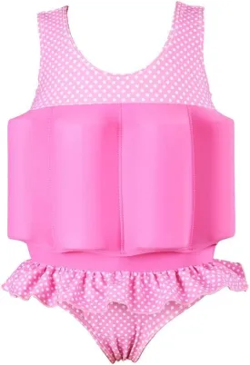 IWEMEK Girl Boy One Piece Floatation Swimsuit Swimwear with Adjustable Buoyancy Kid Float Bathing Suit Life Jacket Swim Vest