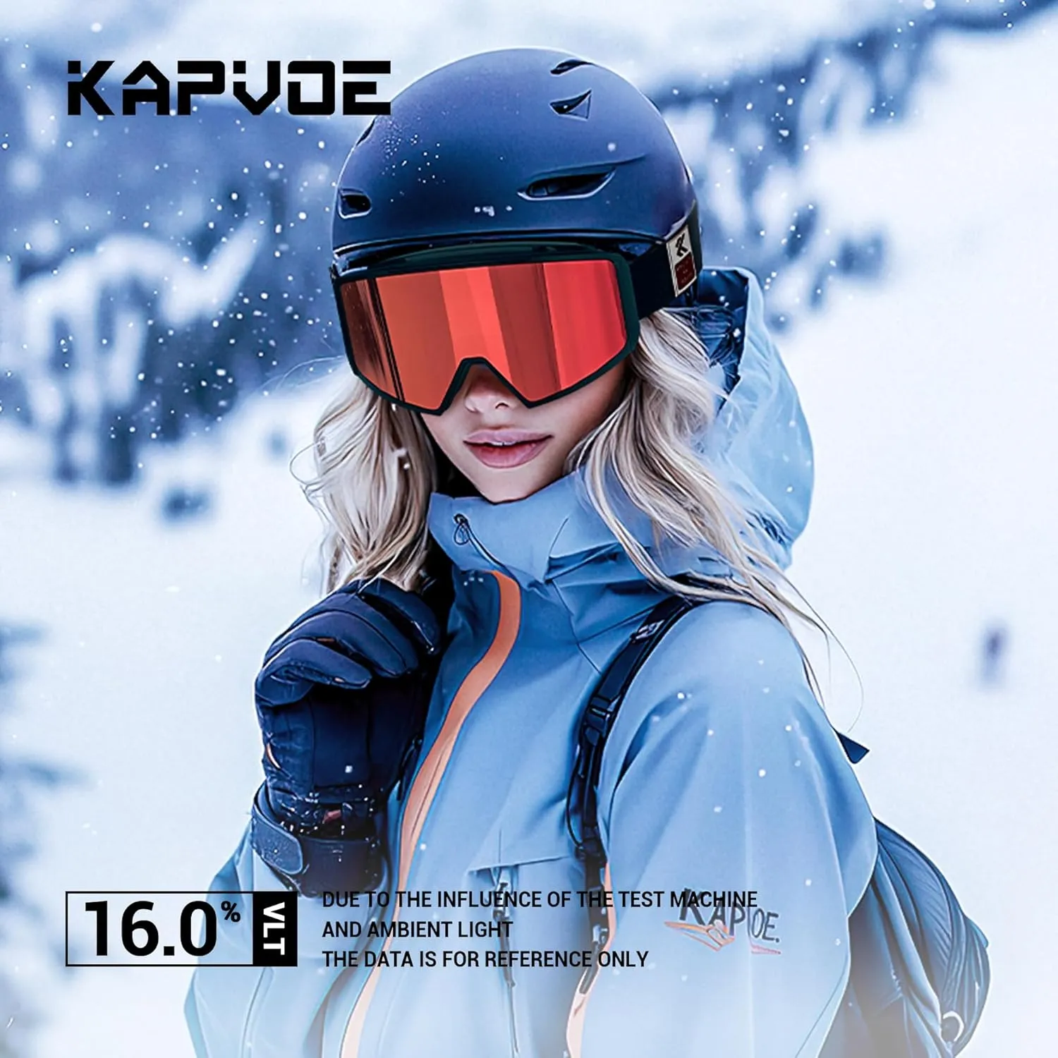 KAPVOE Ski Goggles Snowboard Goggles for Men Women Youth OTG Snow Goggles Anti Fog 1OO% UV Protection Over Glasses
