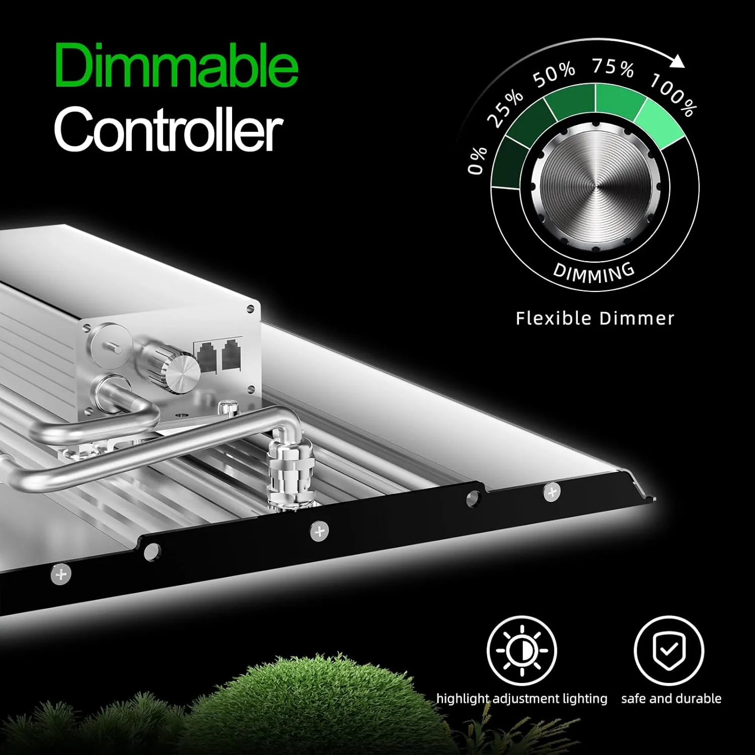 MA2000 2025 200W Dimmable LED Grow Light with High Efficiency Diodes, Full Spectrum Grow Light for Indoor Plants, Veg & Bloom, Grow Tents & Hydroponic Grow Lamp