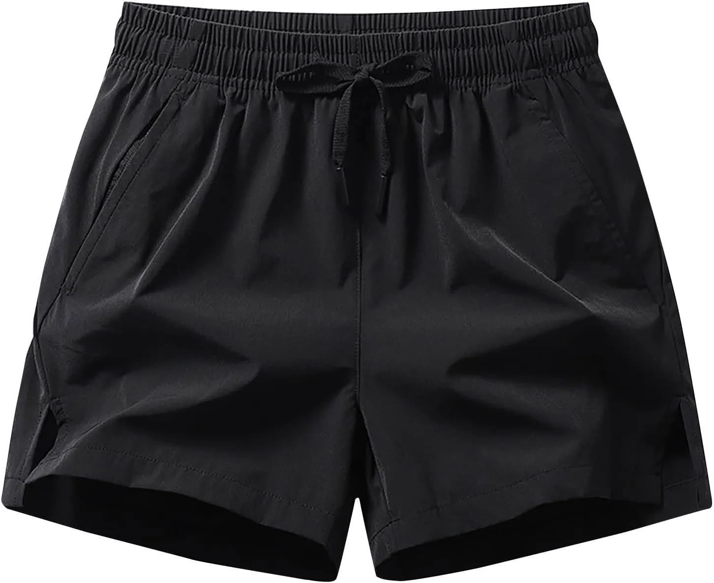 Mens Shorts 5 Inch Lightweight Drawstring Waist Athletic Short Summer Quick Dry Beach Gym Workout Casual Pants