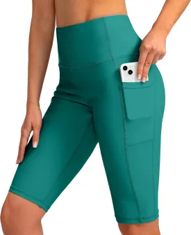 SANTINY Women's 8''/12'' High Waisted Swim Shorts with Pockets UPF50  Long Board Swimming Shorts for Women with Liner