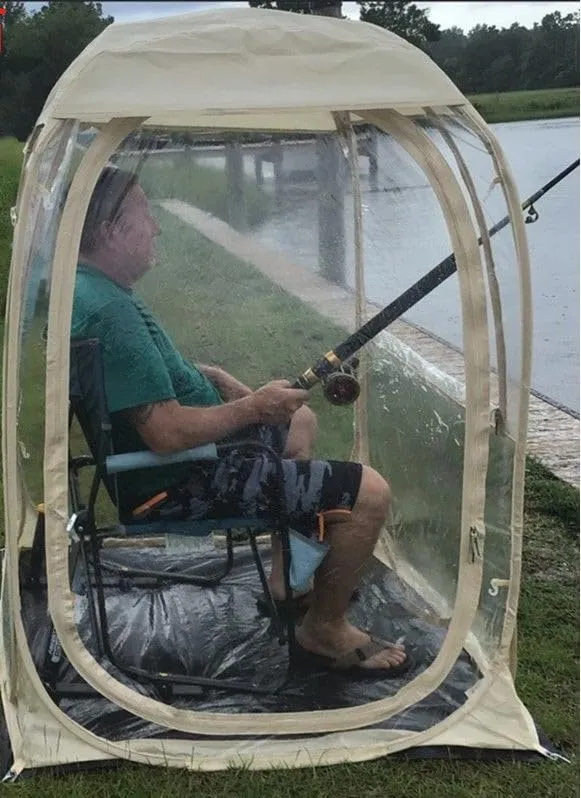 Single-Person Outdoor Windproof and Warm Transparent Tent for Raft Fishing, Ice Fishing, and Camping
