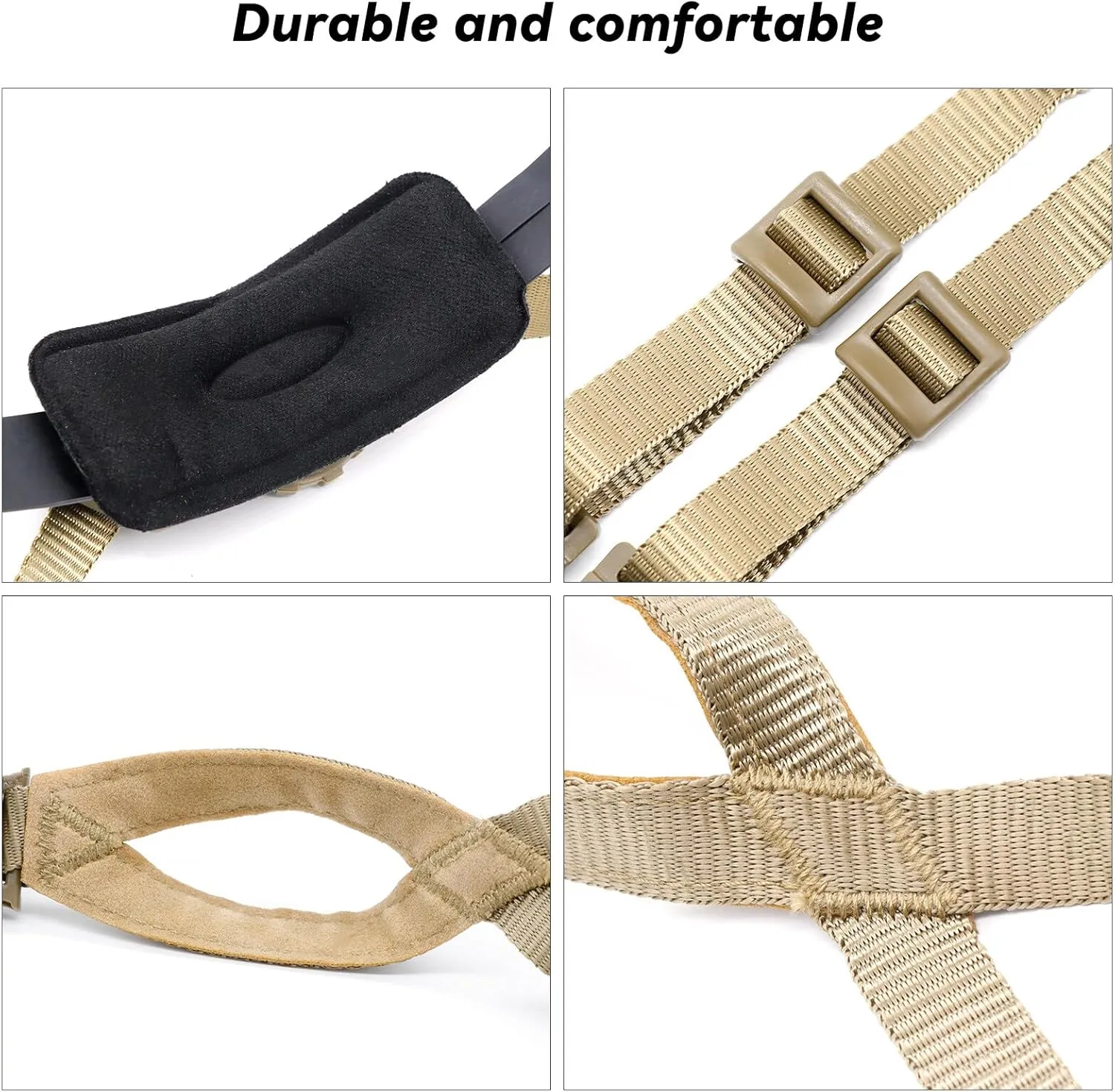 Tactical Helmet Chin Strap Adjustable Dial 4 Points Suspension System with Bolts and Screws for Tactical Fast MICH Bump Helmet Accessory