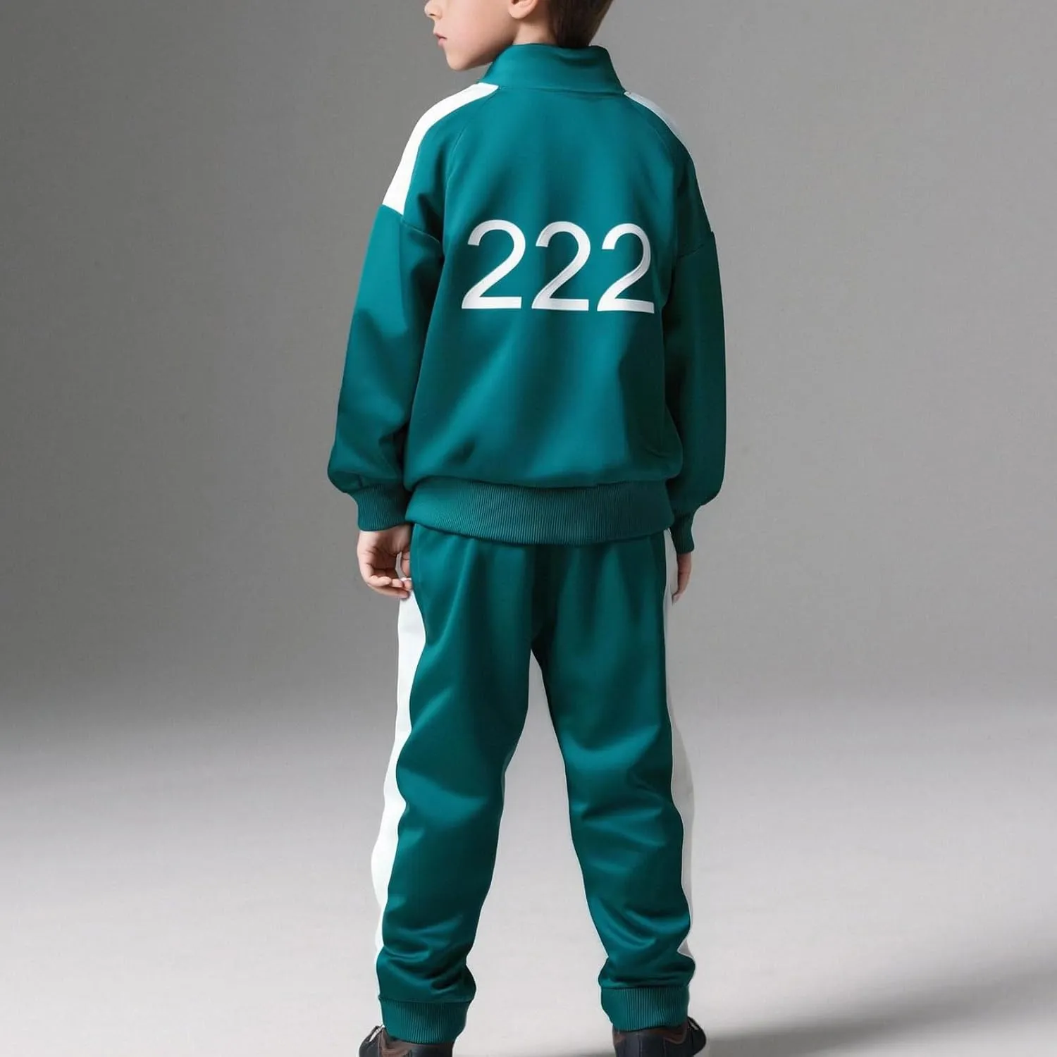 Tracksuit Costume Cosplay 2 Piece Unisex Korean Track Suit Set with Jacket & Joggers