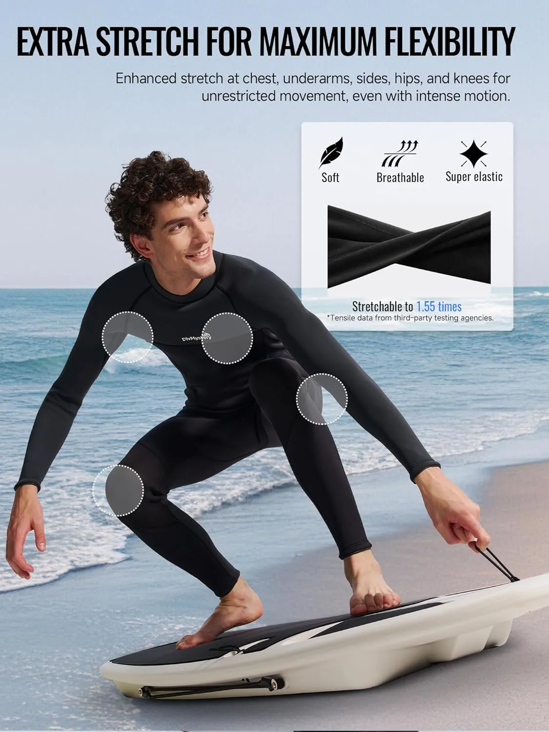 Wetsuits for Men Women Chest Back Front Zip- 3/2mm Shorty Full Body Wet Suits for Men Women, Wetsuit in Cold Water for Surfing Diving Snorkeling Kayaking Paddleboarding Water Sports