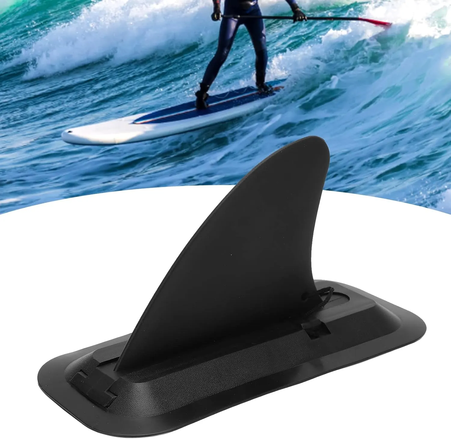Zerone Surf Fin, Detachable Inflatable Paddle Board Fin Replacement Plastic Quick Release Slide in Center Fin for Surfboard, Paddleboard