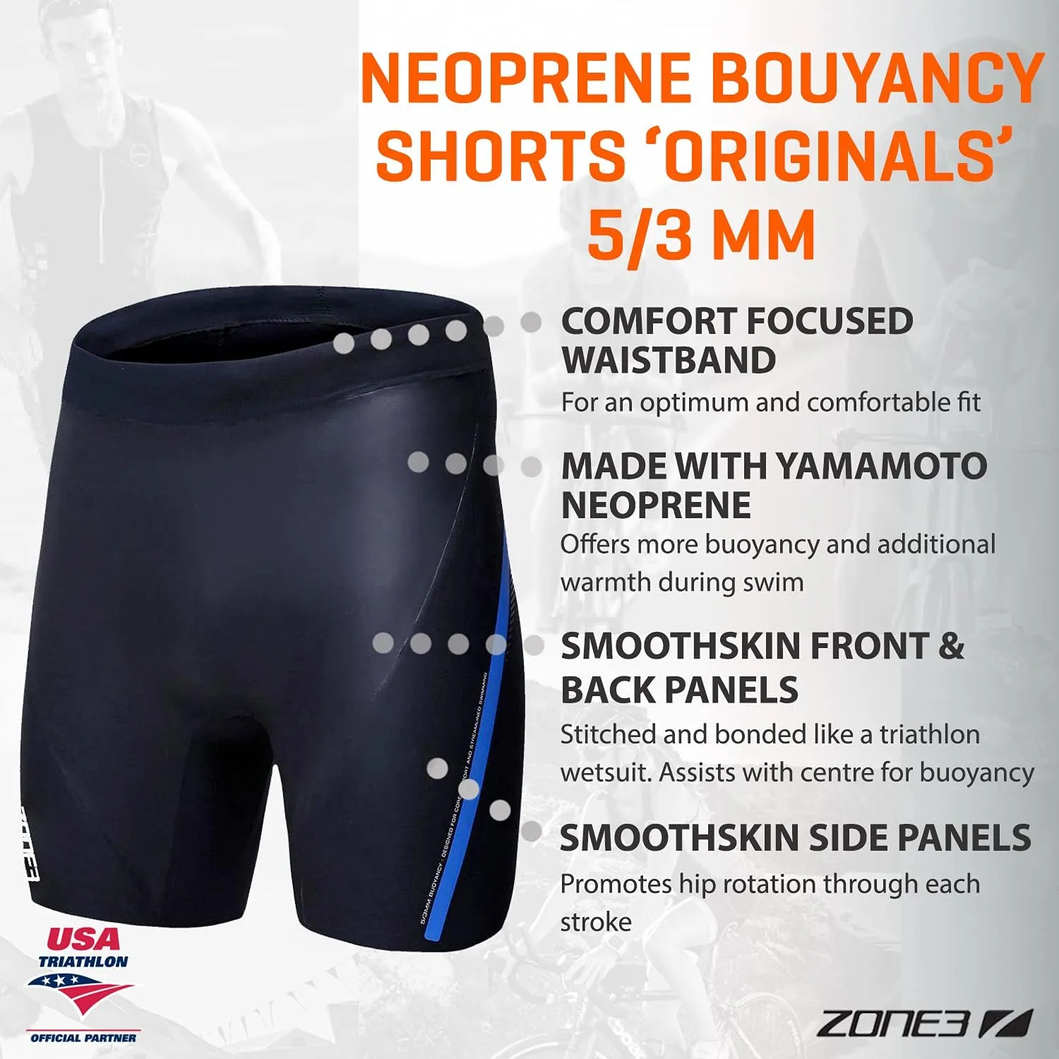 ZONE3 Neoprene Buoyancy Shorts 'Originals' 5/3mm